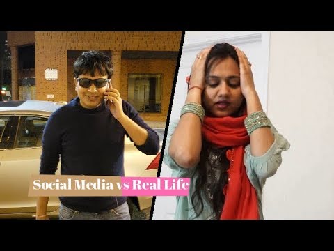 Social Media vs Real Life|Funny Indian Video|Indian Couple Funny|An Indian Abroad HD